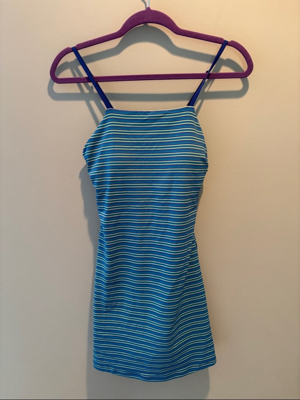 LULULEMON ALIGN APRON DRESS *JACQUARD in VARIATED STRIPE TWICE BLUE SZ 6 NWT - Picture 4 of 10